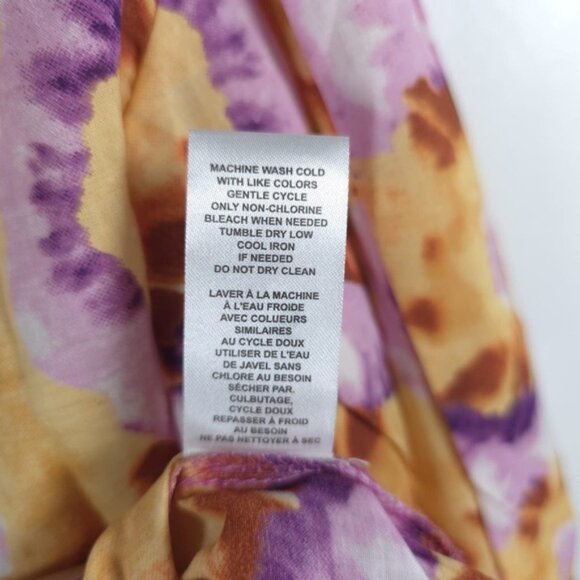 NWT ELIE. ELIE TAHARI Abstract Print Button Up Collarless Shirt ЕН422033 SMALL - Picture 10 of 10